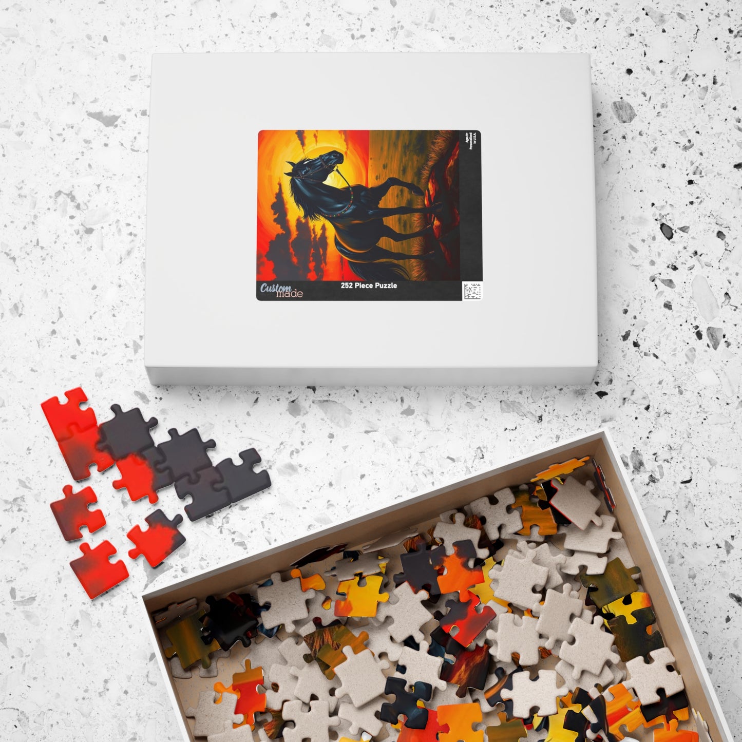 Majestic Horse Jigsaw Puzzle Game for Adults, Horse Lover Gift for Friend Animal Enthusiast, Equestrian Art, Family Bonding, Mental Exercise Puzzle The Puzzle Chest
