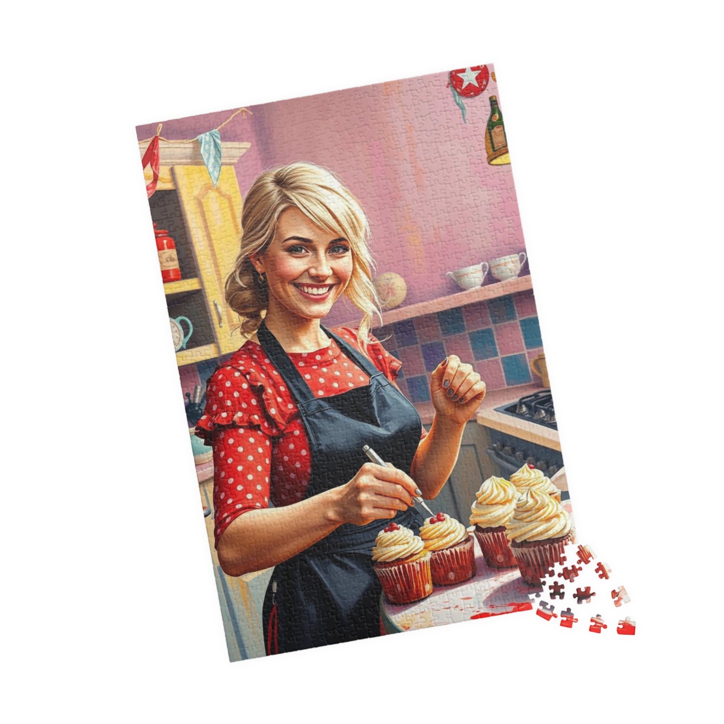 Baking Fun Jigsaw Puzzle featuring Cupcake Baker - Fun Family Game Night, Gift for Bakers, Puzzle Enthuisasts, Home Decor Kitchen Puzzle Puzzle The Puzzle Chest