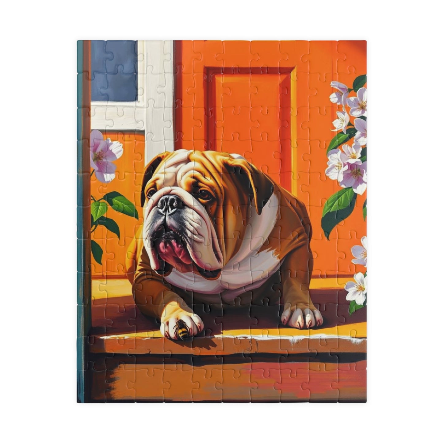 Bulldog Jigsaw Puzzle - Pet Themed Activity, Perfect for Family Fun, Creative Home Entertainment, Gift for Friends and Dog Lovers 110 pcs (Vertical) Puzzle The Puzzle Chest