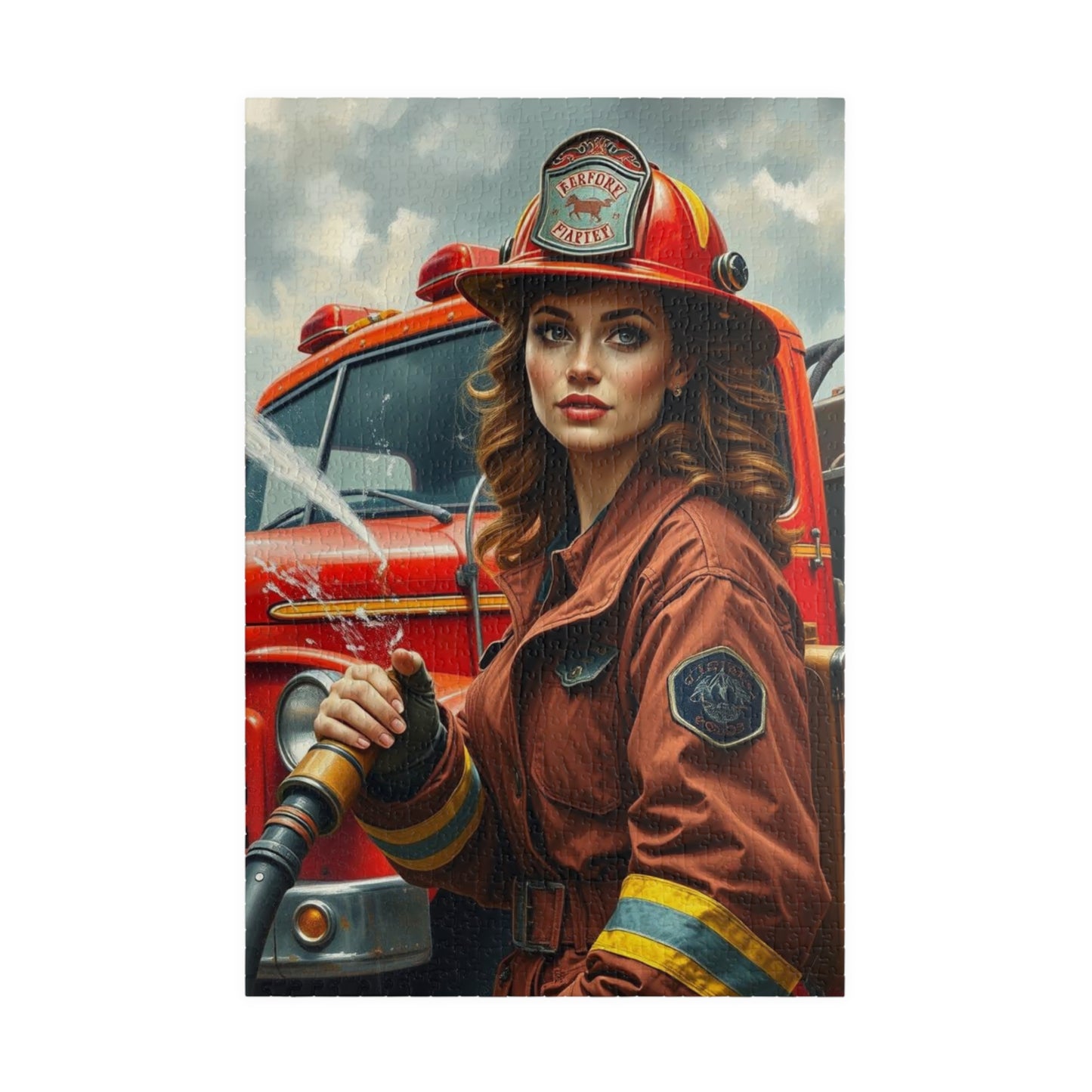 Woman Firefighter Jigsaw Puzzle - 110-1014 Piece | Holiday or Birthday Gift for Firefighters, Fun Family Game Night, Mindfulness Activity 1014 pcs (Vertical) Puzzle The Puzzle Chest