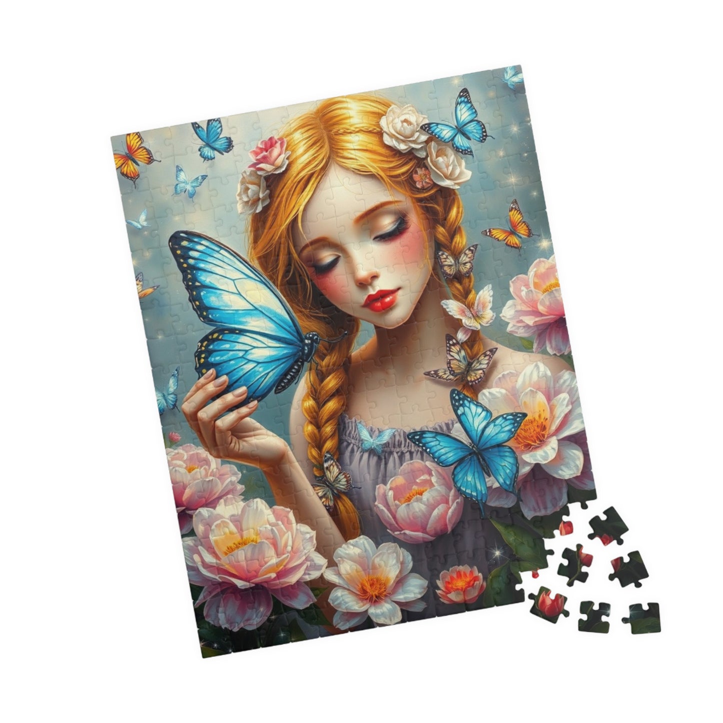 Butterfly Dream Puzzle, Enchanting Art Jigsaw Game, Nature Animal-themed Gift, Floral Puzzle for Adult, Family Activity or Solo Fun Puzzle The Puzzle Chest