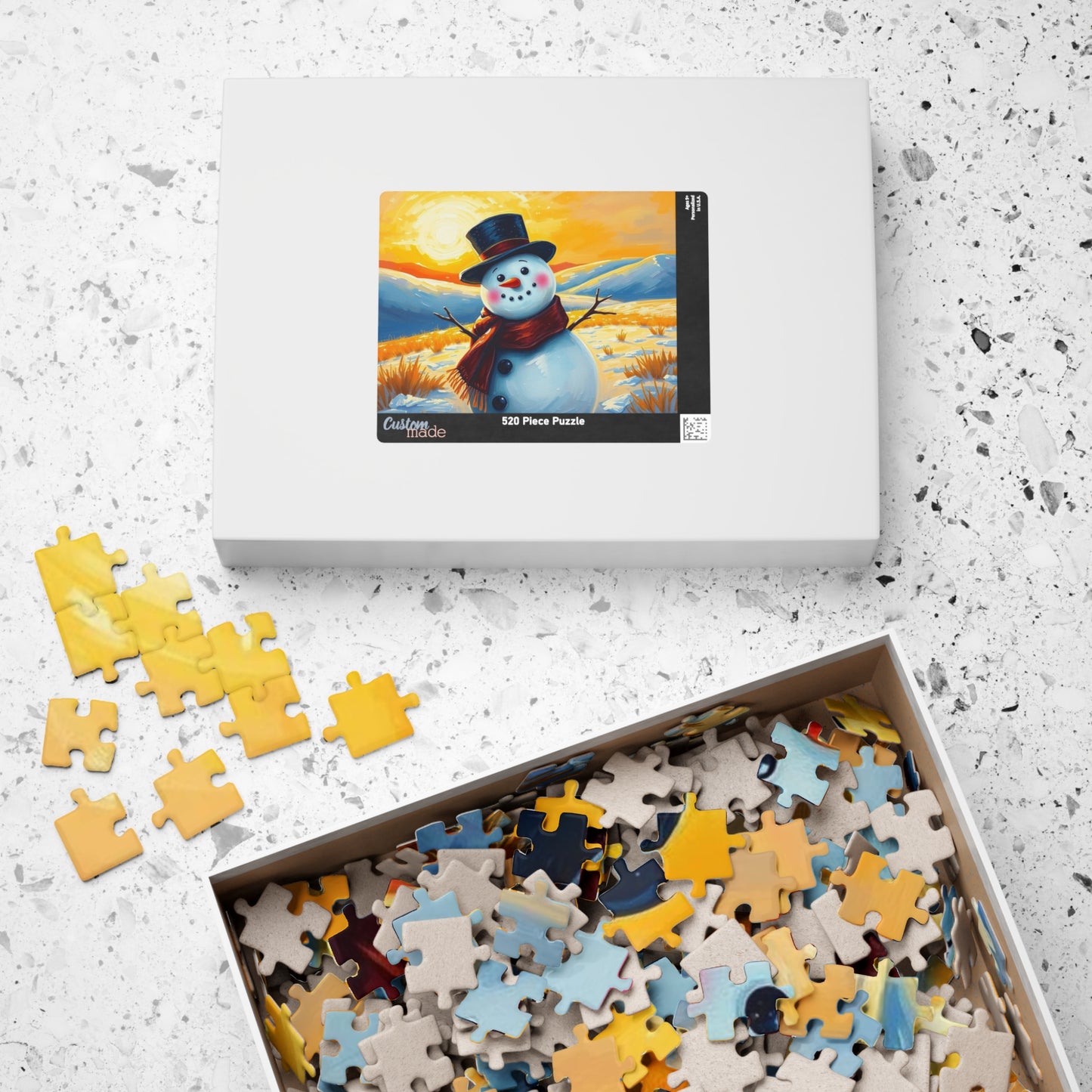 Lonely Snowman Puzzle, 110-1014 Piece Nostalgic Winter Jigsaw Game for Adults, Family Fun, Holiday Entertainment, Gift for Puzzle Lovers