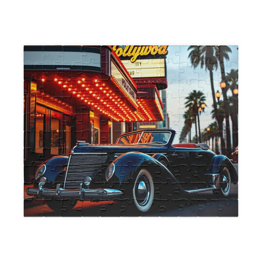 Vintage Car Puzzle - Classic 1937 Cord 812, Retro Nostalgic Scene 110 pcs (Horizontal) Puzzle The Puzzle Chest