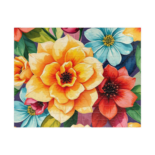 Floral Jigsaw Puzzle Game for Adult Mindfulness Activity, Gift for Flower Lovers, Family Fun, Home Entertainment Game Night, Brain Teaser 252 pcs (Horizontal) Puzzle The Puzzle Chest