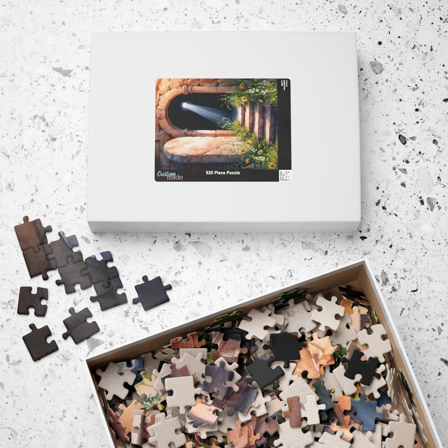 Religious Themed Puzzle, Bible Stone Tomb Puzzle, Christian Puzzle Enthusiasts, Easter Gift, Spiritual Jigsaw, Resurrection Scene Puzzle Puzzle The Puzzle Chest