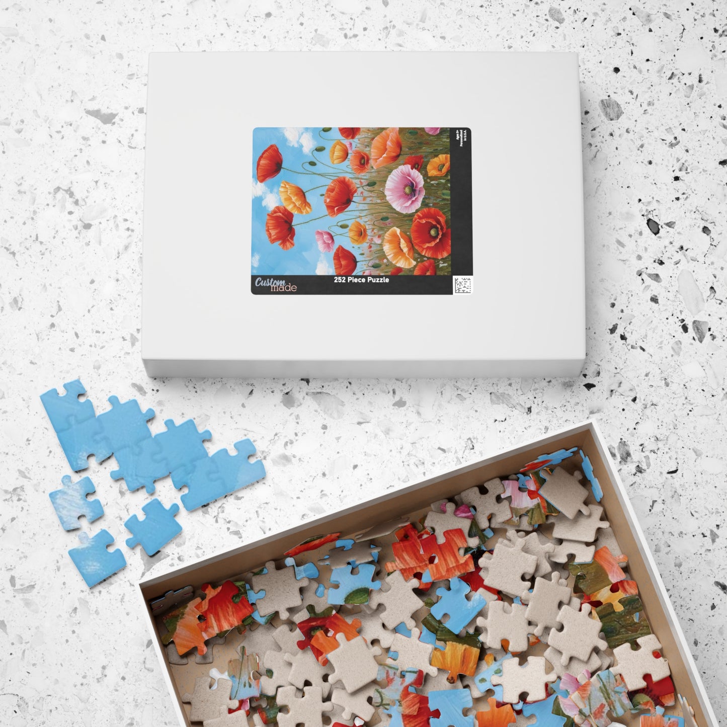 Blooming Poppies Puzzle, Close Up View, Colorful Floral Meadow Scene, Nature-Inspired Jigsaw Game, Unique Gift Art Enthusiast, Puzzle Lover Puzzle The Puzzle Chest