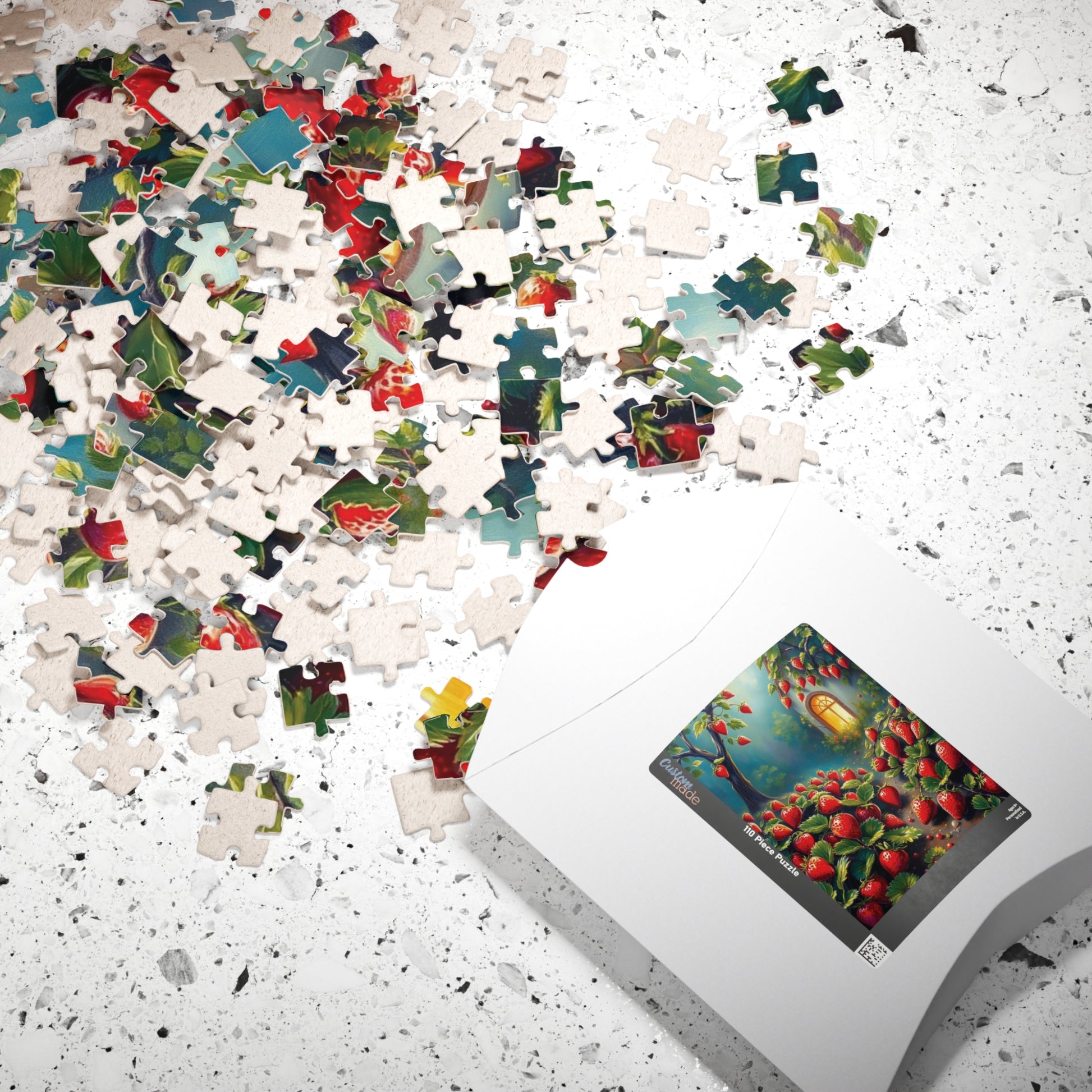 Puzzle, Charming Strawberry Patch, Mystical Environment, Jigsaw, Brain Teaser, Relaxation Activity, Stress Relief, Family Fun Puzzle The Puzzle Chest