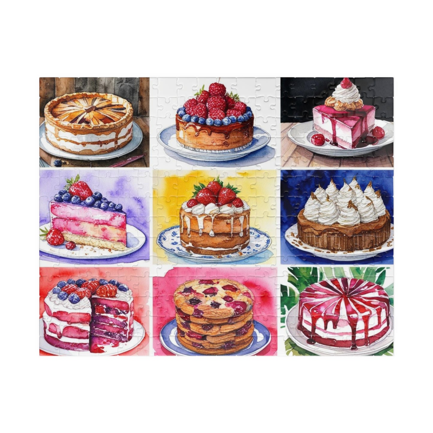 Dessert Jigsaw Puzzle for Adults - Foodie Collage, Holiday Birthday Gift for Friends, Mindful Brain Teaser, Fun Family Game Night 252 pcs (Horizontal) Puzzle The Puzzle Chest