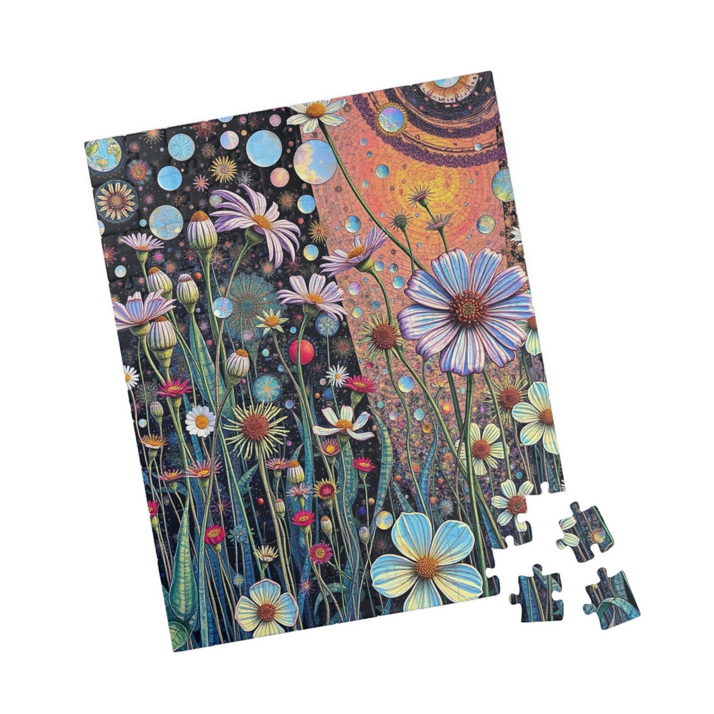 Colorful Floral Puzzle, Flower Jigsaw Puzzle for Adults, Fun Family Activity, Gift for Nature Lovers, Mindful Relaxation, Home Entertainment Puzzle The Puzzle Chest