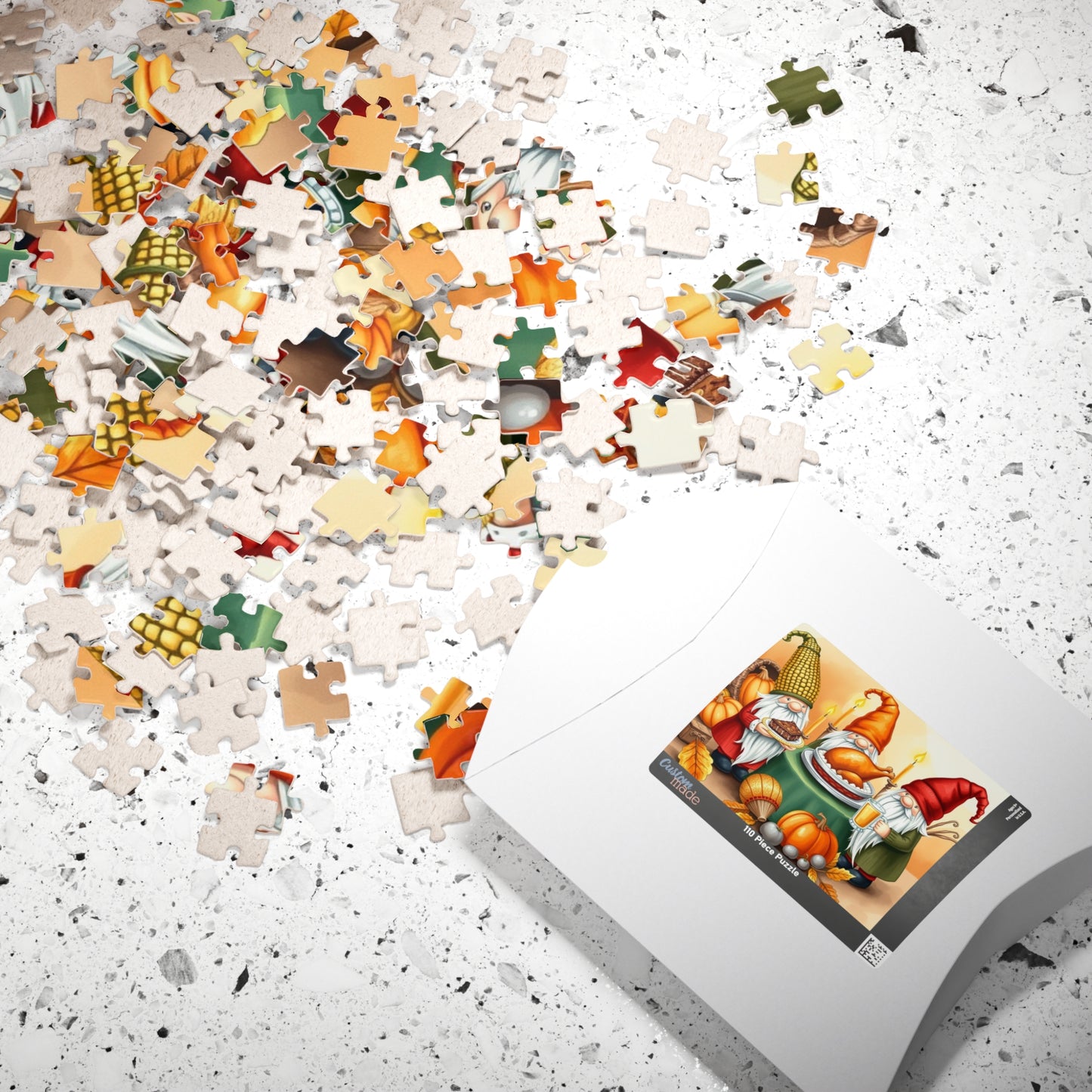 Thanksgiving Feast Gnome Puzzle - Fall Holiday Jigsaw Game Puzzle The Puzzle Chest