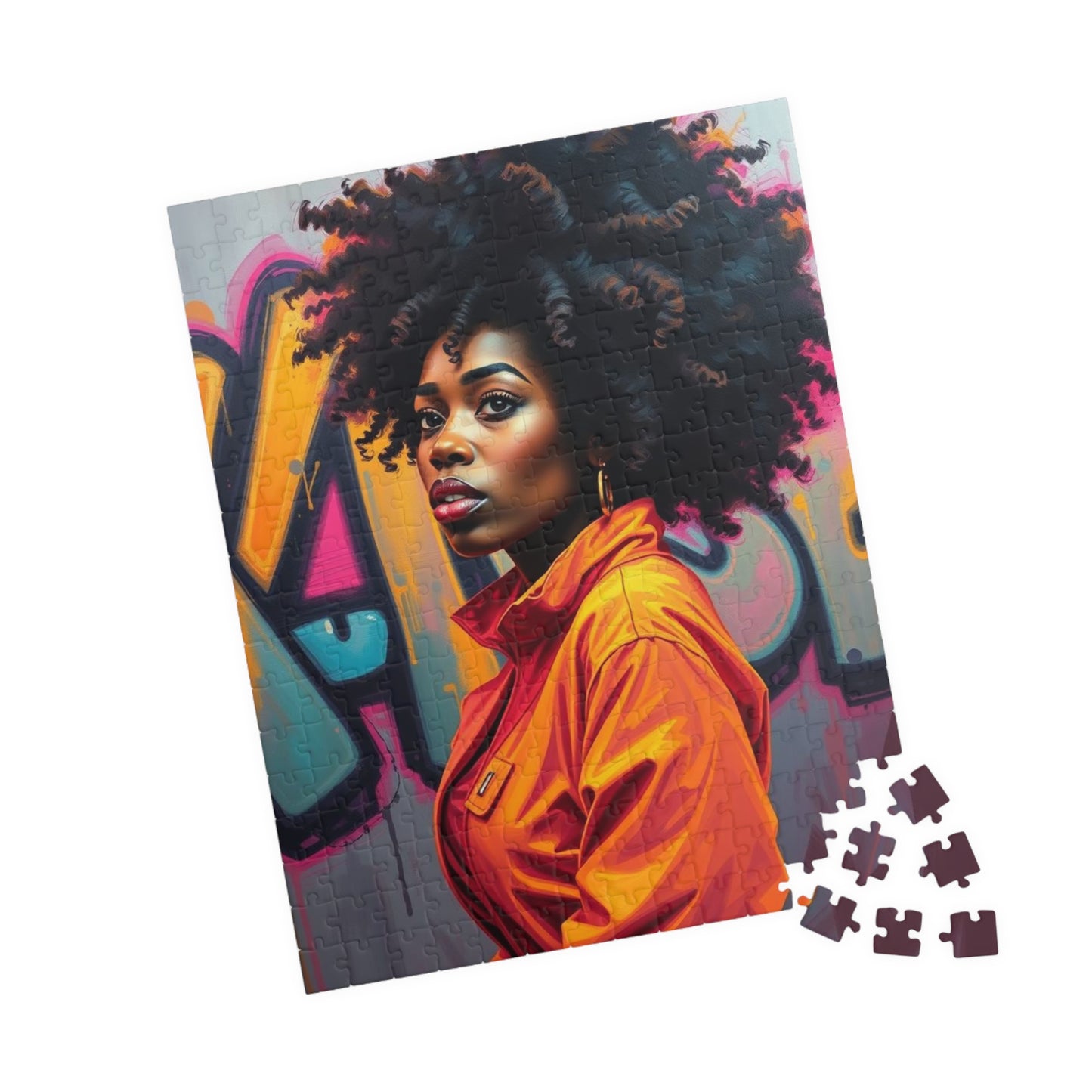 Colorful Afro Woman Puzzle Jigsaw Game - 110, 252, 520, 1014-piece | Perfect For Family Fun, Unique Gifts, Art Lovers, Puzzle Enthusiasts Puzzle The Puzzle Chest