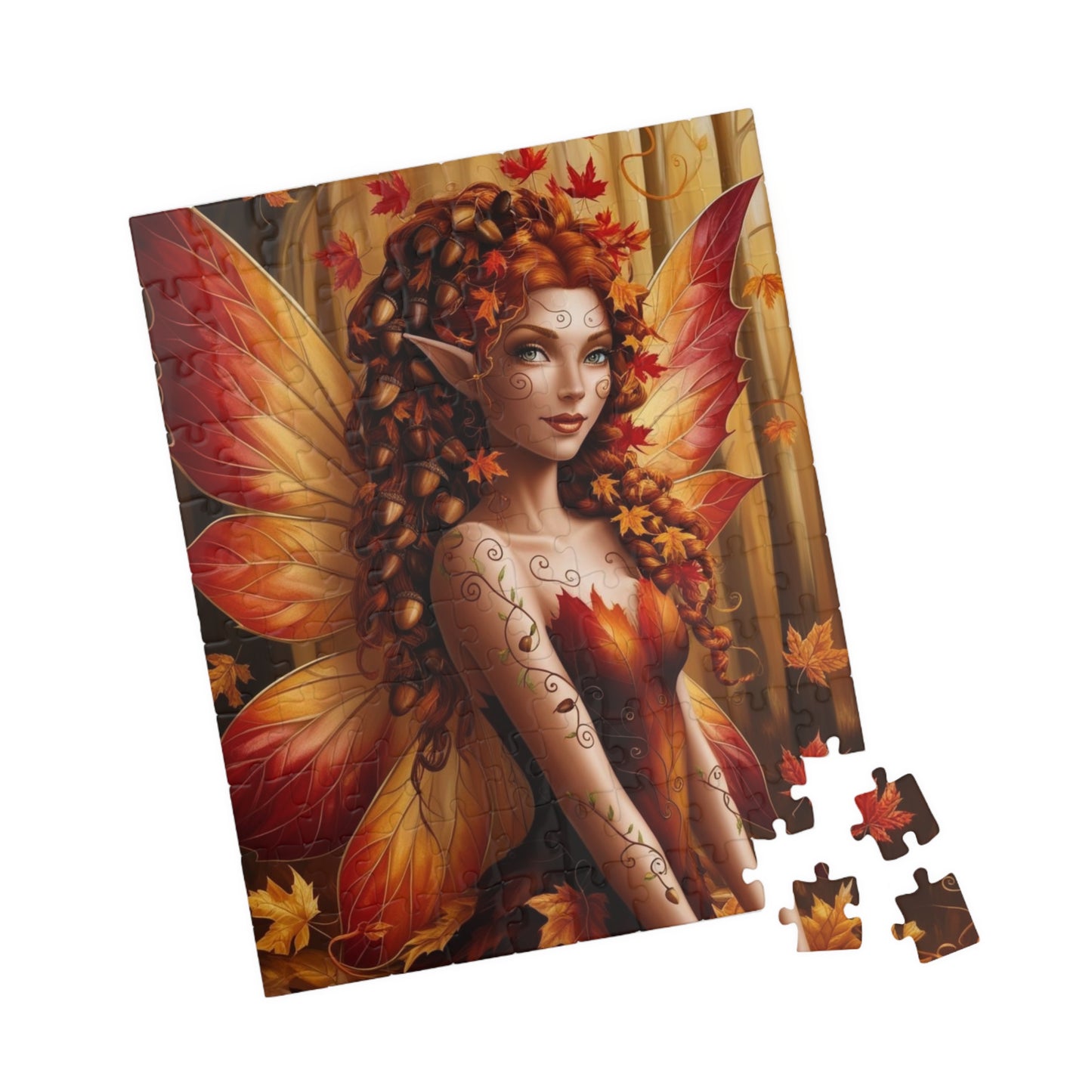 Autumn Fairy Puzzle - Enchanting Fall Artwork, 110, 252, 520, 1014-piece, Gift for Puzzle Lovers, Cozy Nights, Relaxing Activities, Family Puzzle The Puzzle Chest