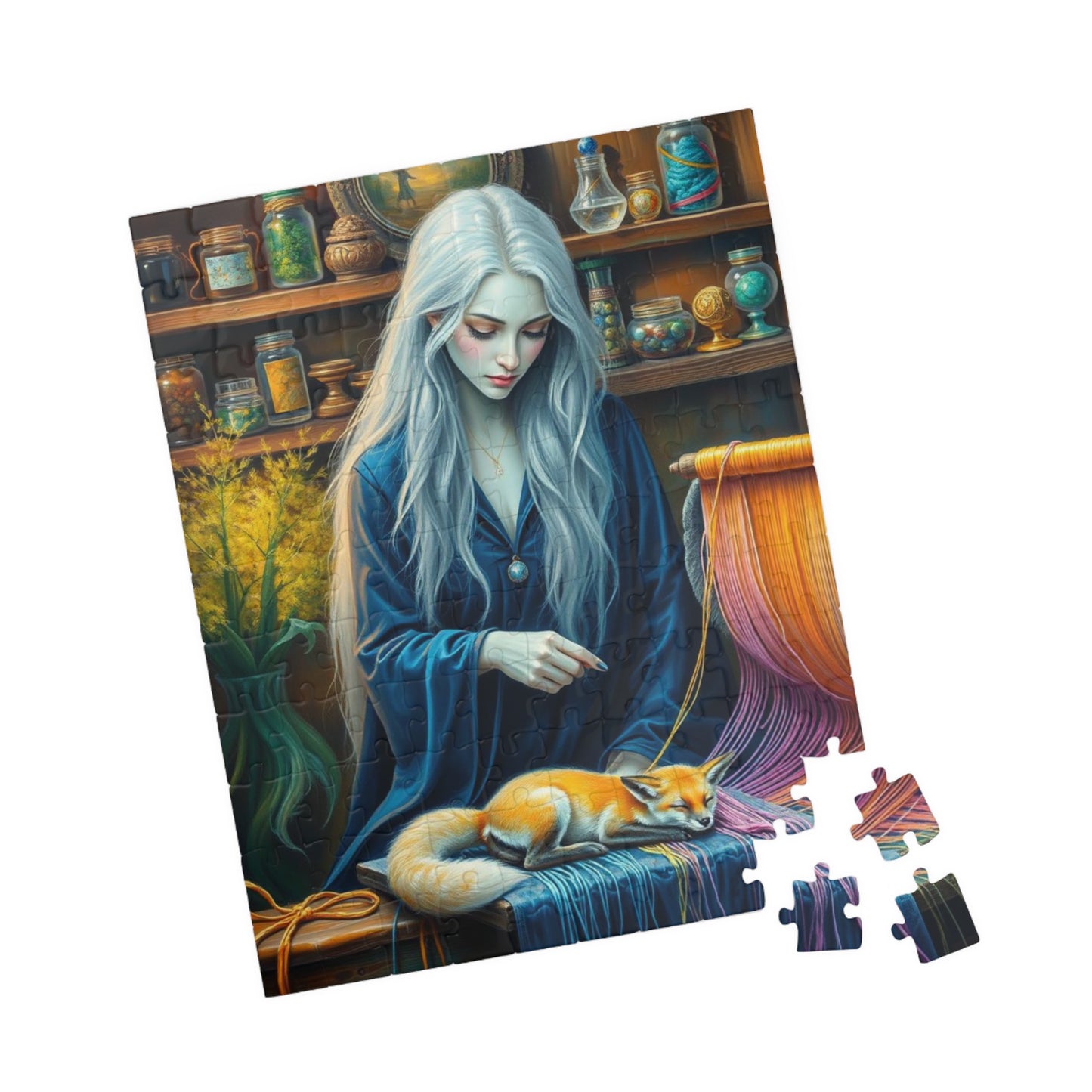 Threads of Magic Jigsaw Puzzle - Witch Puzzle, 110, 252, 520, 1014-piece Puzzle Lover Gift, Family Game Night, Therapy Activity, Halloween