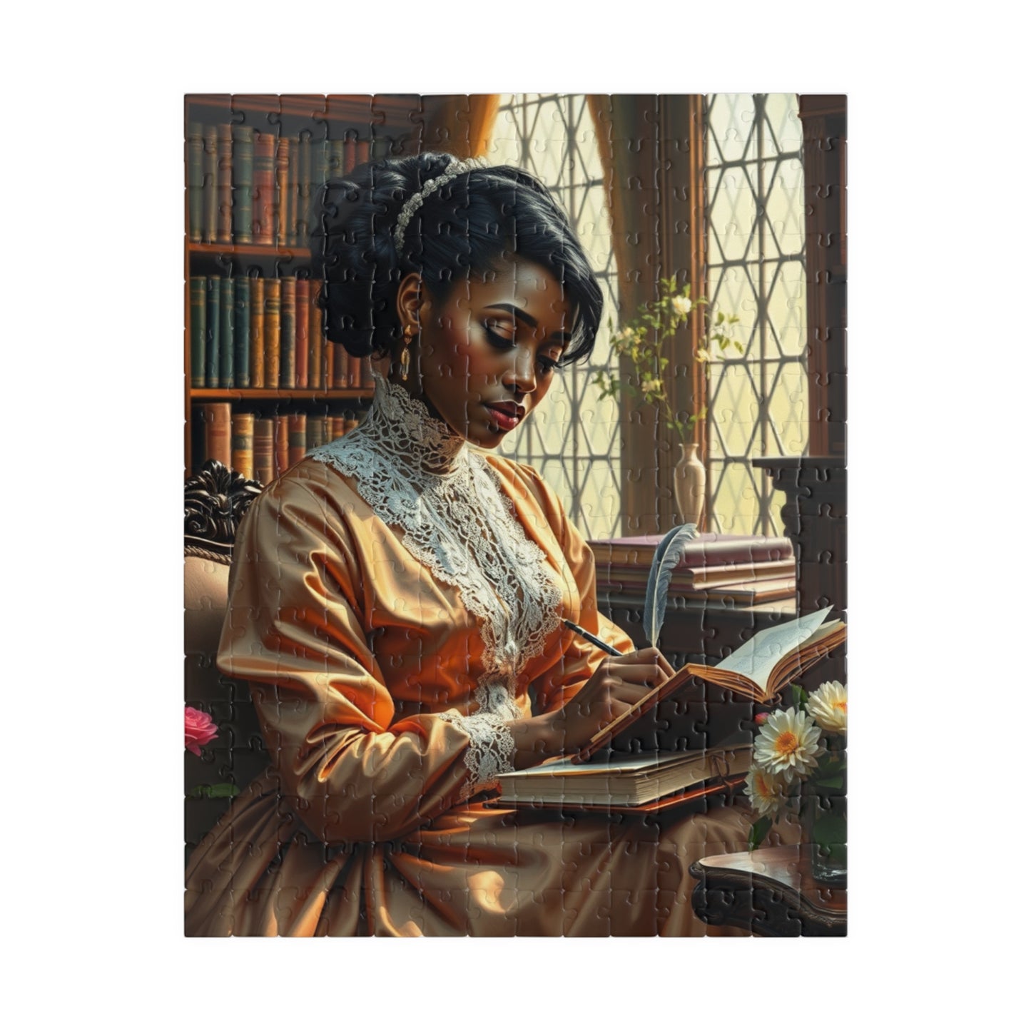 African American Woman Puzzle, Victorian Era Black Woman Reading Jigsaw, Family Game Night, Creative Activity, Black History Month Gift 252 pcs (Vertical) Puzzle The Puzzle Chest