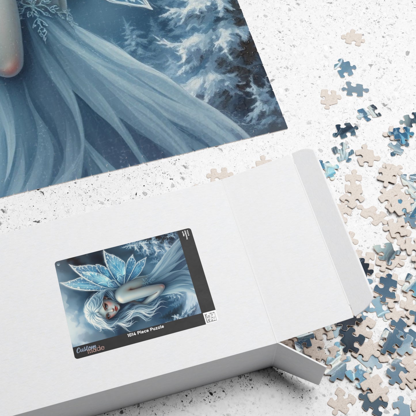 Frosted Winter Fairy Puzzle, Enchanted Mythical Creature, Magical Puzzle Lover Gift Fantasy Game for Cozy Family Night Solo Fun Brain Teaser Puzzle The Puzzle Chest