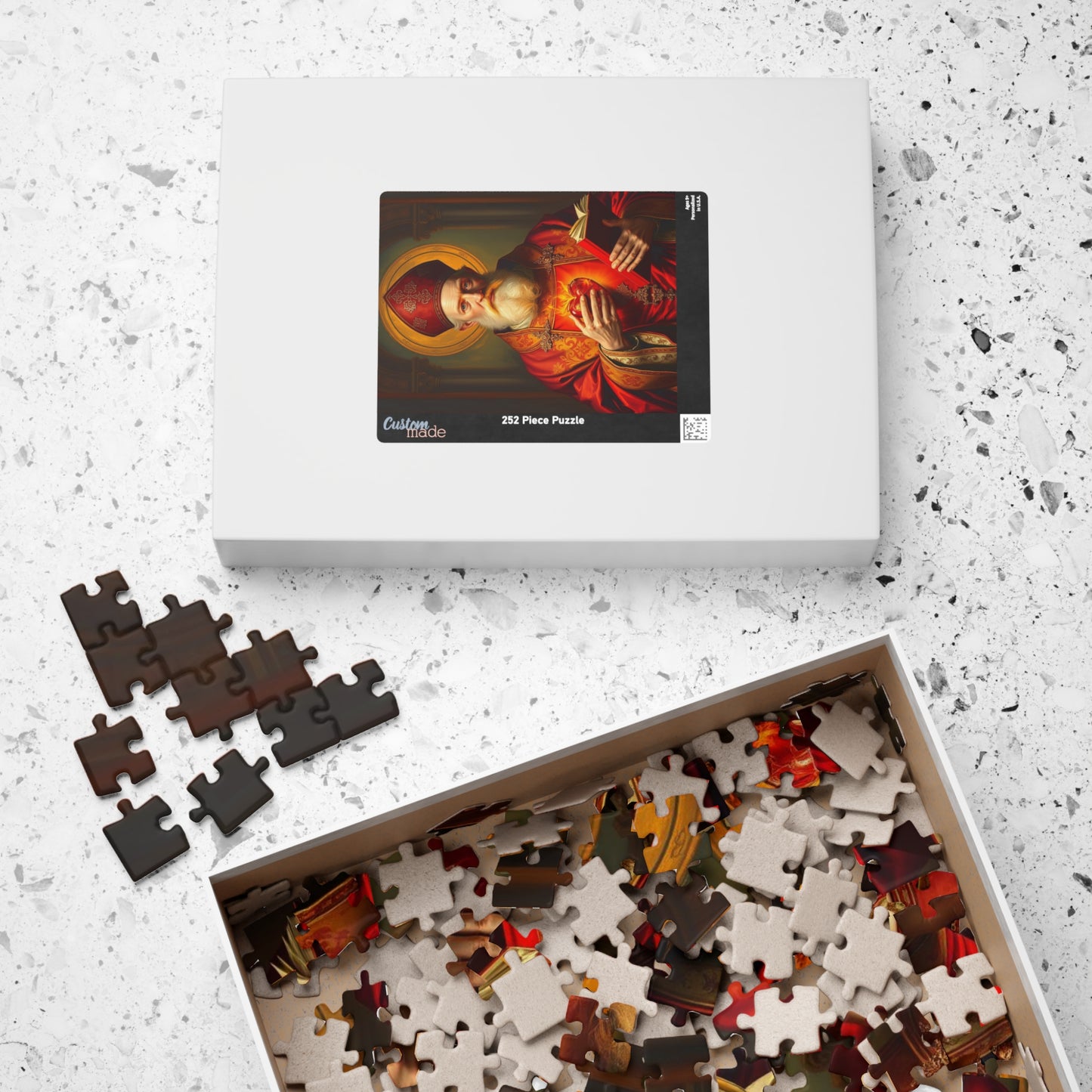 Saint Augustine Jigsaw Puzzle for Adult, Religious Gift for Catholics, Spiritual Home Entertainment, Mindful Faith-Based Fun Family Activity Puzzle The Puzzle Chest