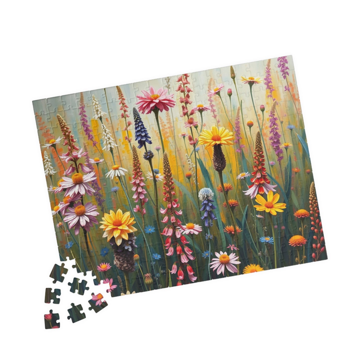 Floral Puzzle, Vibrant Wildflower Jigsaw Game for Adults, Nature Theme Gift for Friends, Family Fun, Home Entertainment Puzzle The Puzzle Chest