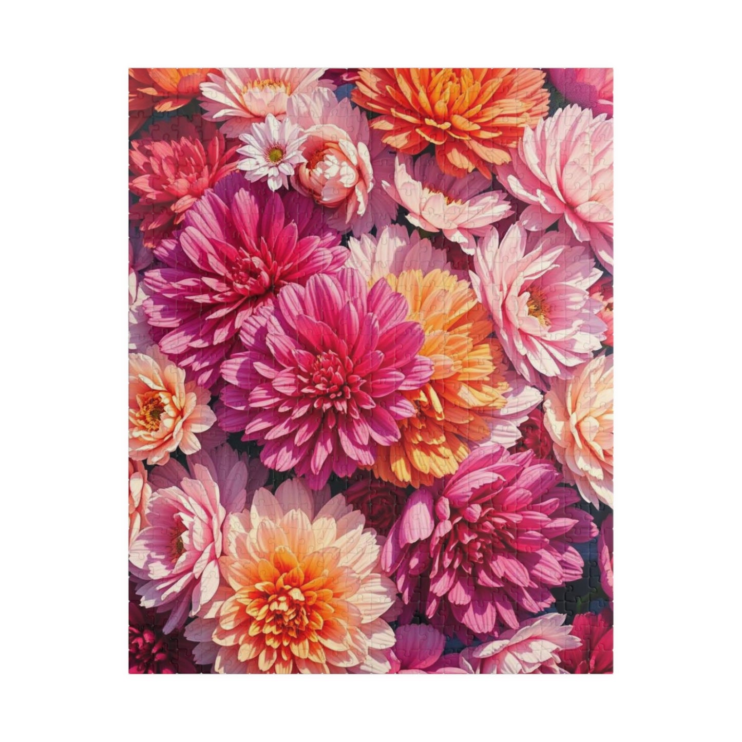 Pink Flower Jigsaw Puzzle - Vibrant Floral Puzzle Art for Adults, Family Fun Game, Creative Hobby, Indoor Activity, Unique Gift Idea 520 pcs (Vertical) Puzzle The Puzzle Chest
