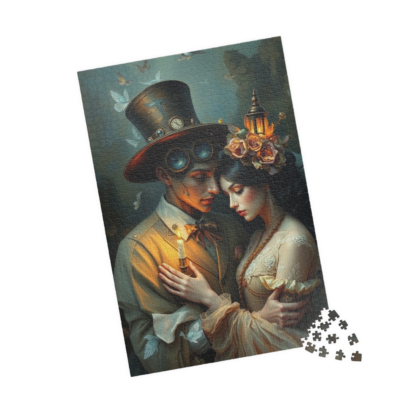 Romantic Steampunk Puzzle - Unique Gift for Couples, Home Decor, Family Game Night, Art Lovers, Engaging Activities Puzzle The Puzzle Chest