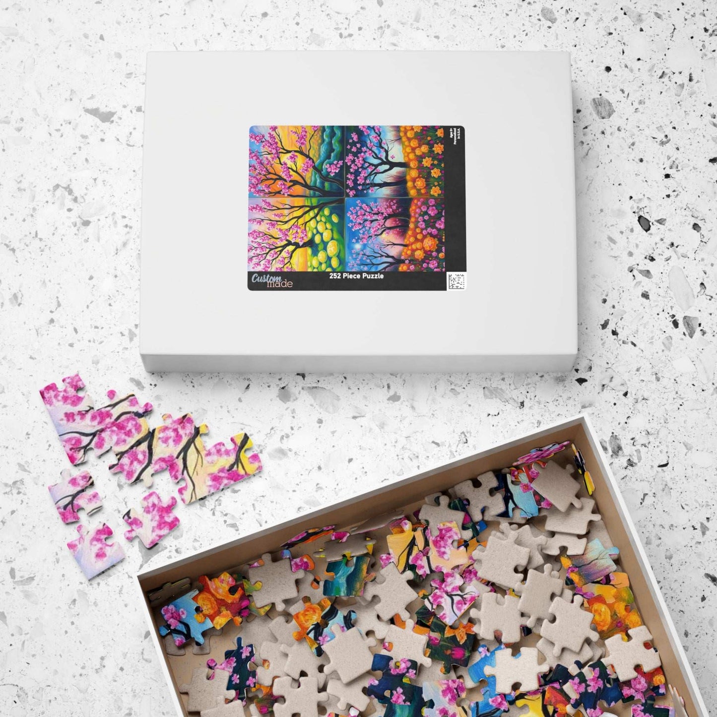 Four-Quadrant Landscape Puzzle - Nature Themed Collage Jigsaw for Adults, Ideal for Family Bonding, Mental Exercise, Gift for Friends Puzzle The Puzzle Chest