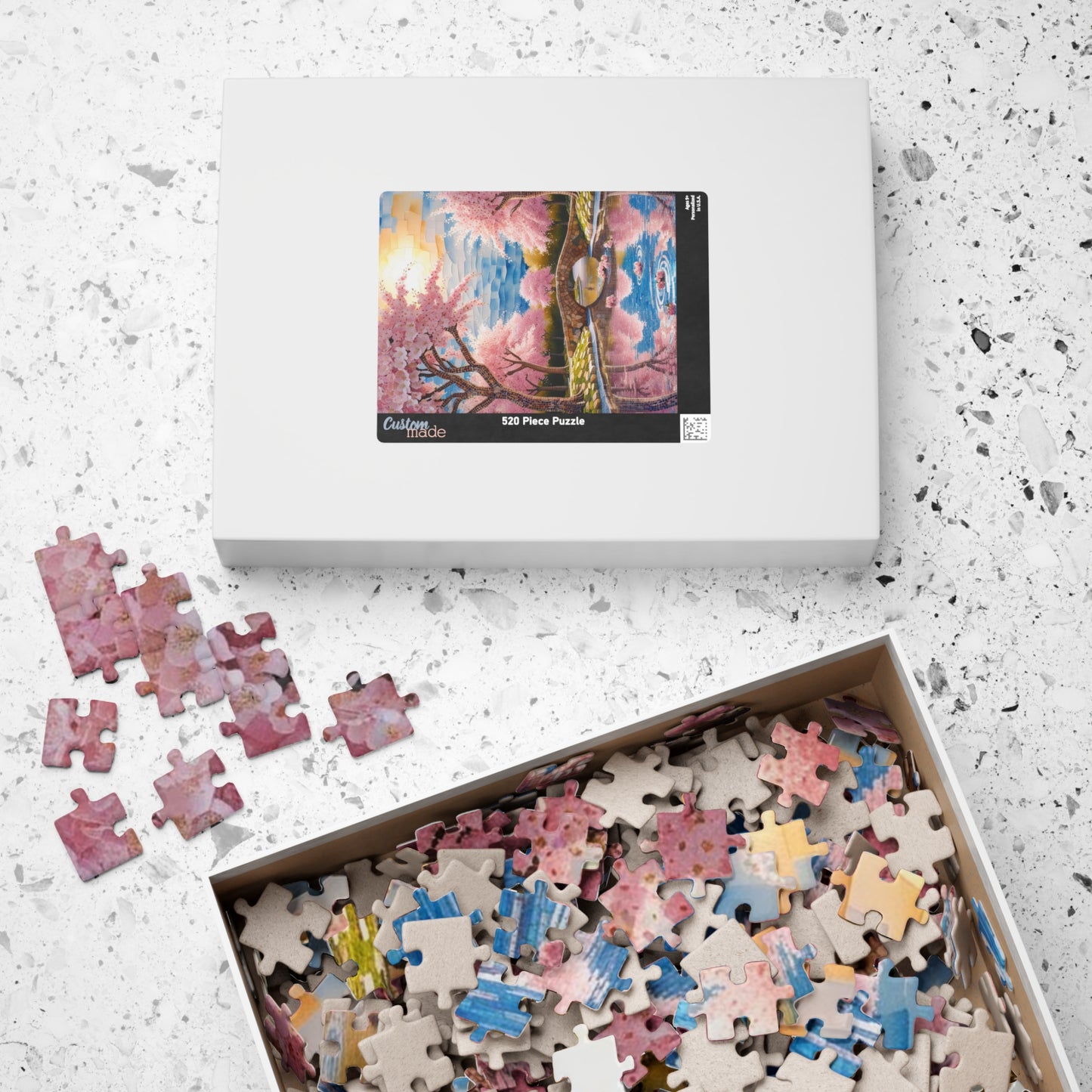 Charming Cherry Blossom Puzzle, 110-1014 Piece Floral Landscape Jigsaw Game, Nature Lover Gift, Family Activity, Seasonal Fun Puzzle The Puzzle Chest