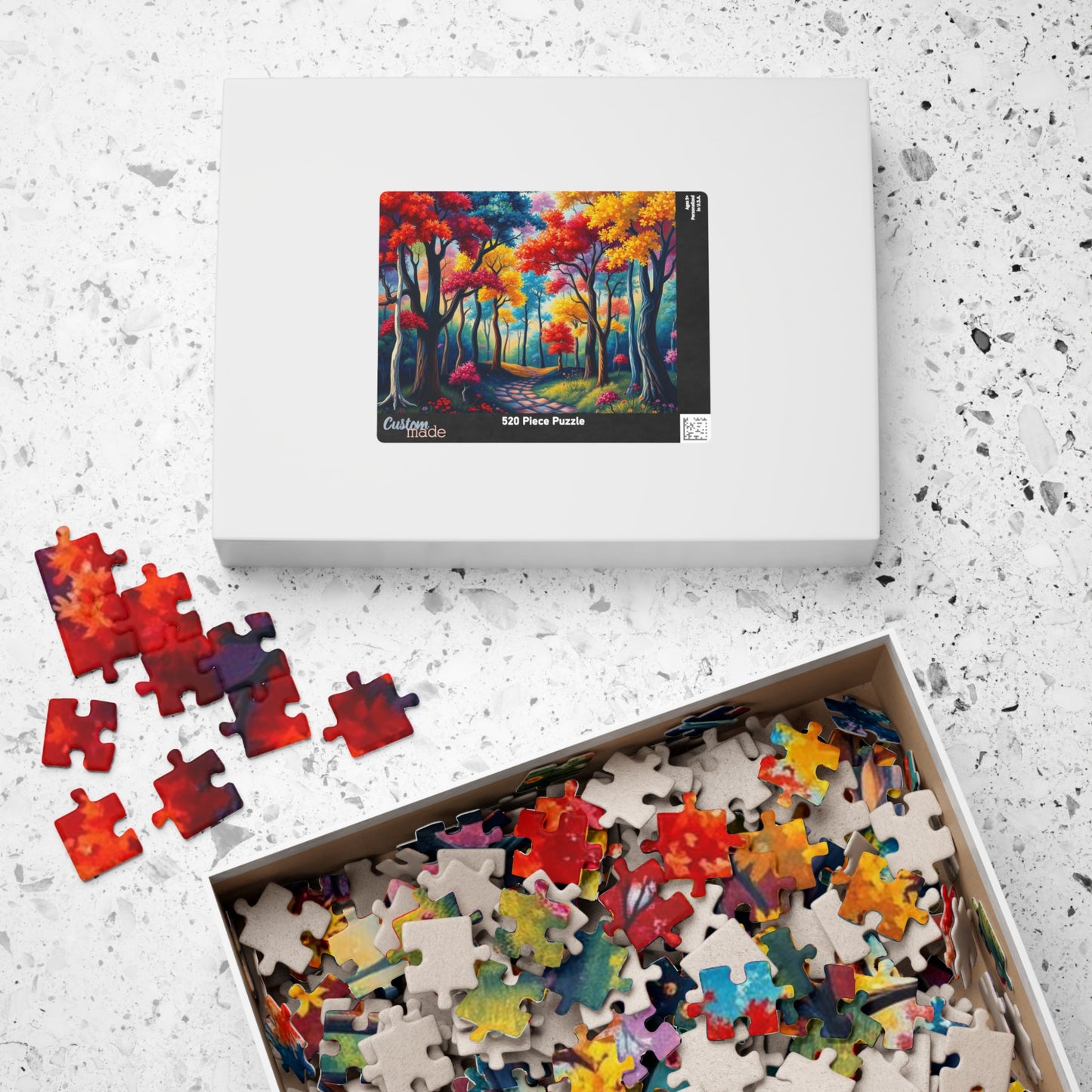 Autumn Woodland Puzzle - Landscape Jigsaw Game, Tranquil Fall Scenery, Family Game Night Gift for Nature Lover, Cozy Mindful Indoor Activity Puzzle The Puzzle Chest