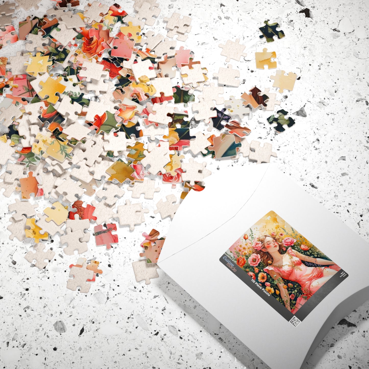 Forget-Me-Nots Fairy Jigsaw Puzzle, Mythical Fantasy Gift for Floral Lover Puzzle Enthusiast, Mindfulness Activity Family Bonding Game Night Puzzle The Puzzle Chest