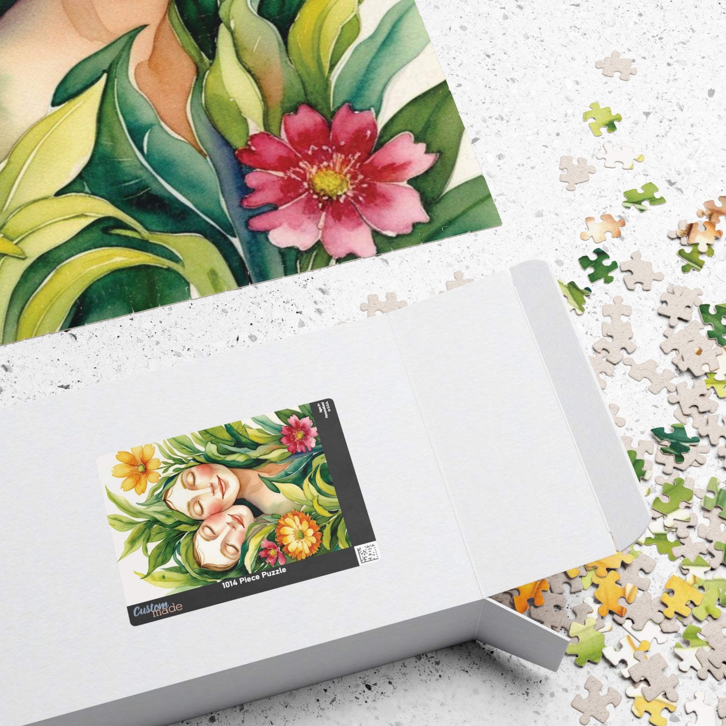 Surreal Human-Nature Jigsaw Puzzle, Floral Faces Design, Adult Puzzle Relaxing Indoor Activity, Gift for Nature Lovers Inspired by F. Kaholo Puzzle The Puzzle Chest
