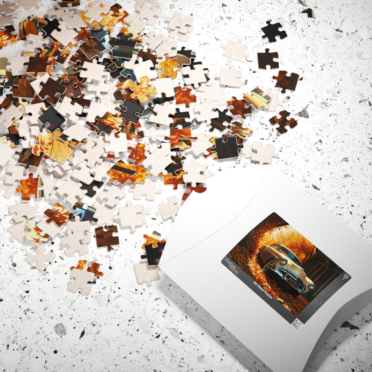 Vintage Car Autumn Puzzle - Classic 1953 Kaiser Manhattan | Retro Auto Jigsaw Game | Gift for Car Lovers, Family Night Leisure Activity Puzzle The Puzzle Chest