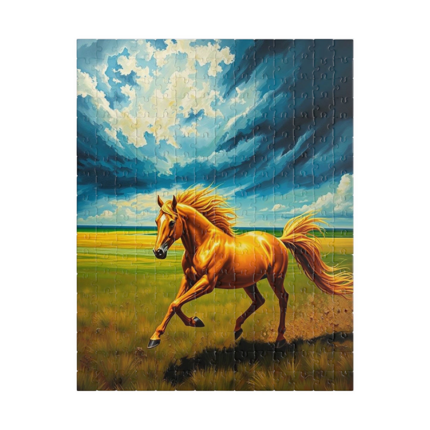Majestic Running Horse Jigsaw Puzzle, Equestrian Gift for Animal Lover, Family Game Night, Solo Fun Mindfulness Activity, Home Entertainment 252 pcs (Vertical) Puzzle The Puzzle Chest