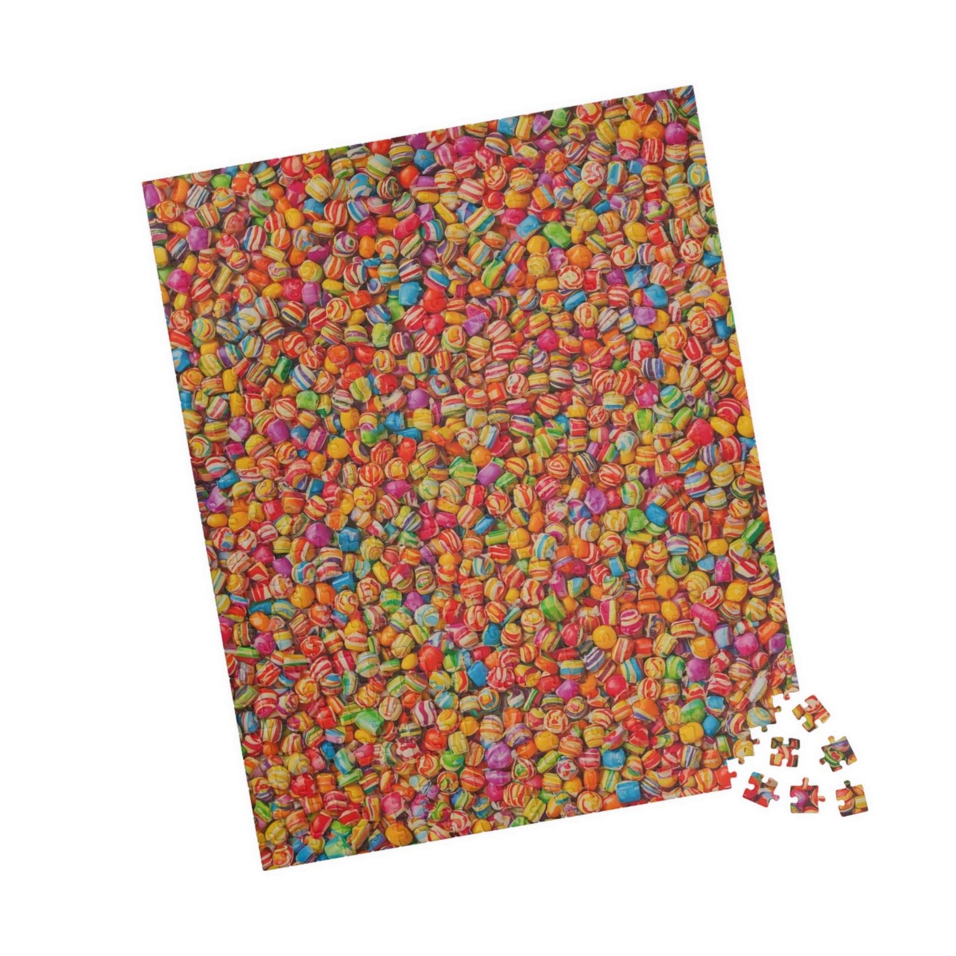 Candy Lovers Collage Jigsaw Puzzle - Bright Overlapping Sweet Treats for a Fun Food Puzzle 520 pcs (Vertical) Puzzle The Puzzle Chest