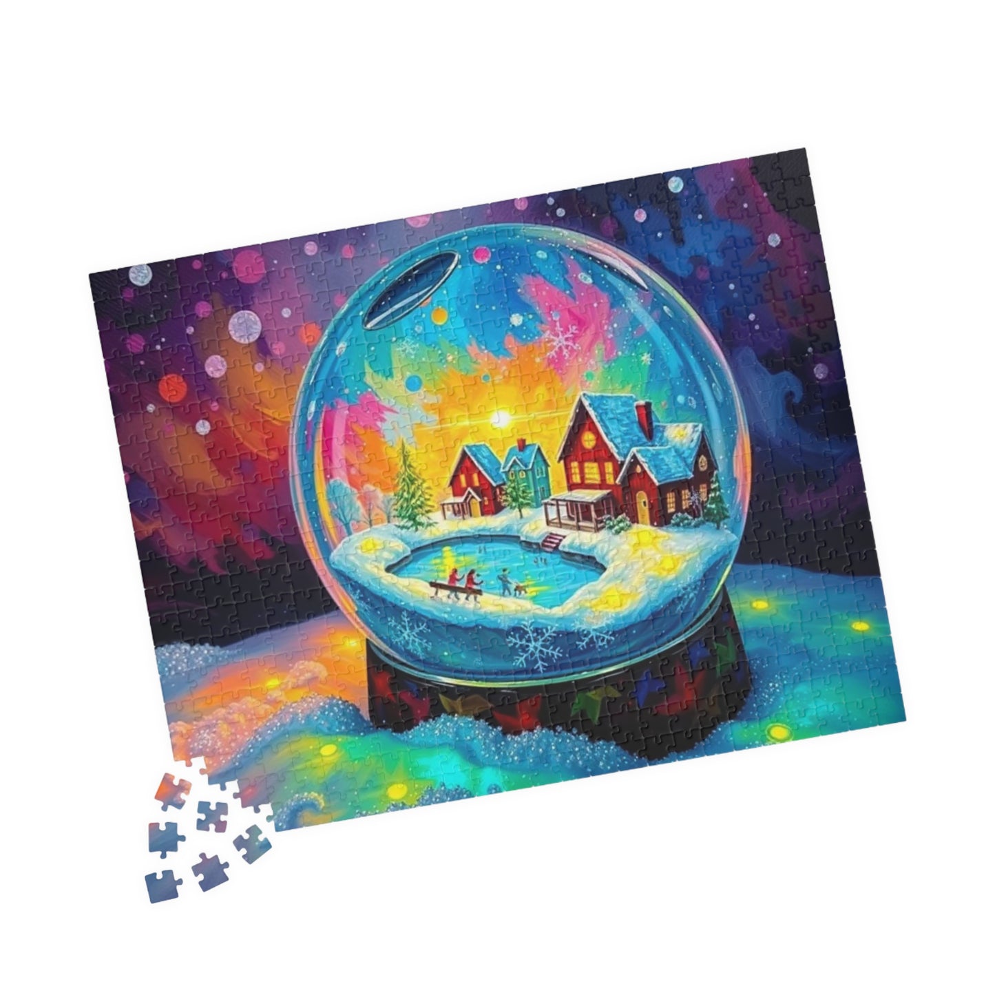 Snow Globe World Jigsaw Puzzle, Winter Gift for Family Game Night, Holiday Fun, or Cozy Nights In, Seasonal Brain Teaser 110-1014 Pieces