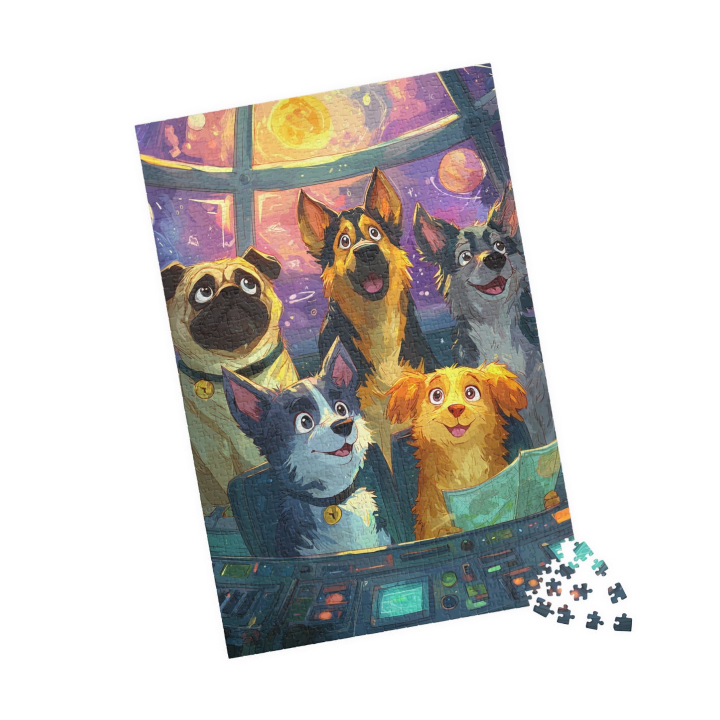 Cosmic Canine Puzzle for Dog Lovers - Space Adventure Animal Jigsaw Puzzle for Adults, Teens and Seniors 1014 pcs (Vertical) Puzzle The Puzzle Chest