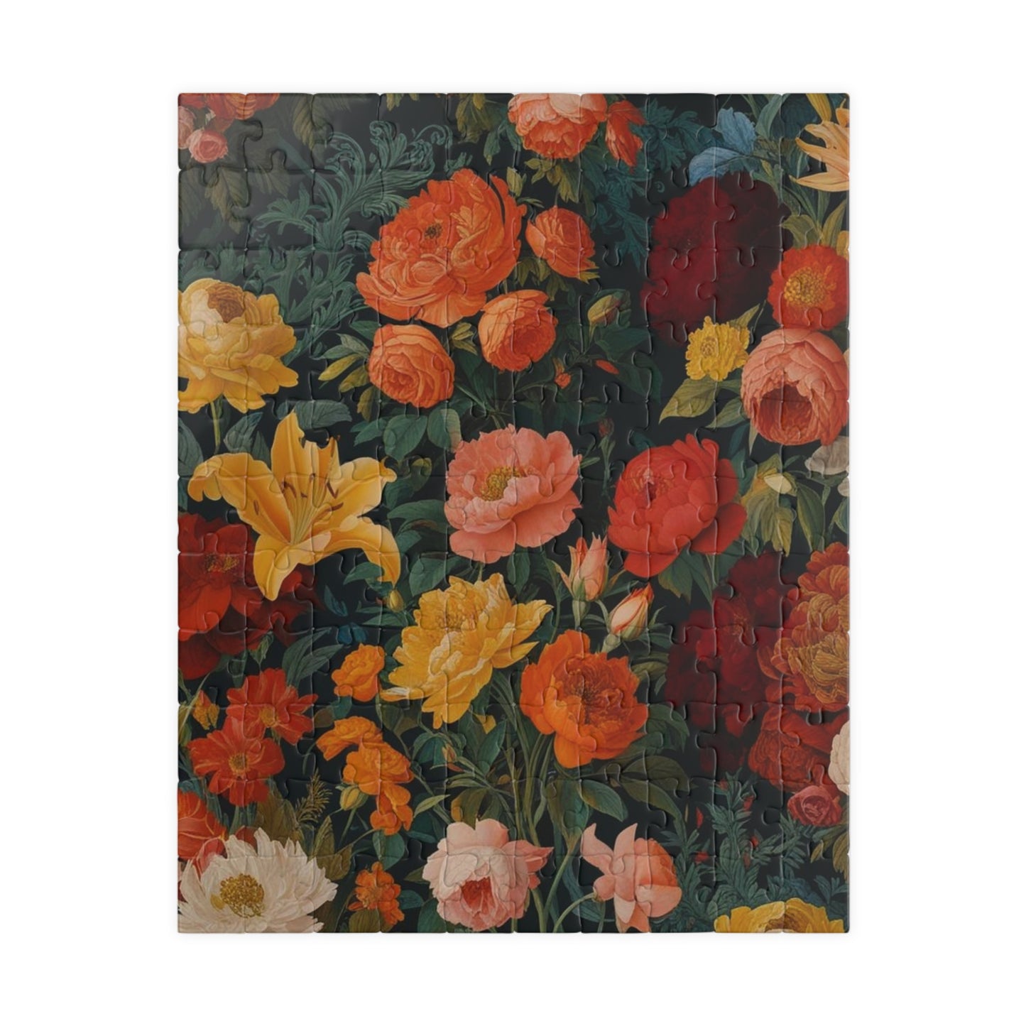 Floral Puzzle Art - A Vibrant 110-1014 Piece Flower Design, Friend Gift for Puzzle Lover, Art Lover, Floral Enthusiasts, Family Game Night 110 pcs (Vertical) Puzzle The Puzzle Chest