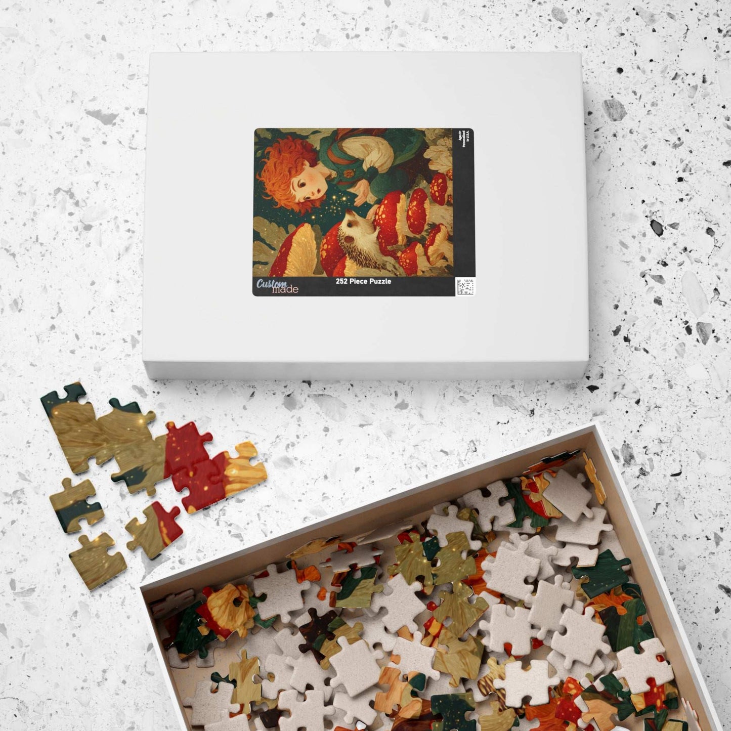 Storybook Meadow Fairy-Tale Puzzle, Whimsical Girl and Hedgehog Jigsaw Game for Family Fun Activity, Gift Idea, Nature Theme Brain Teaser Puzzle The Puzzle Chest
