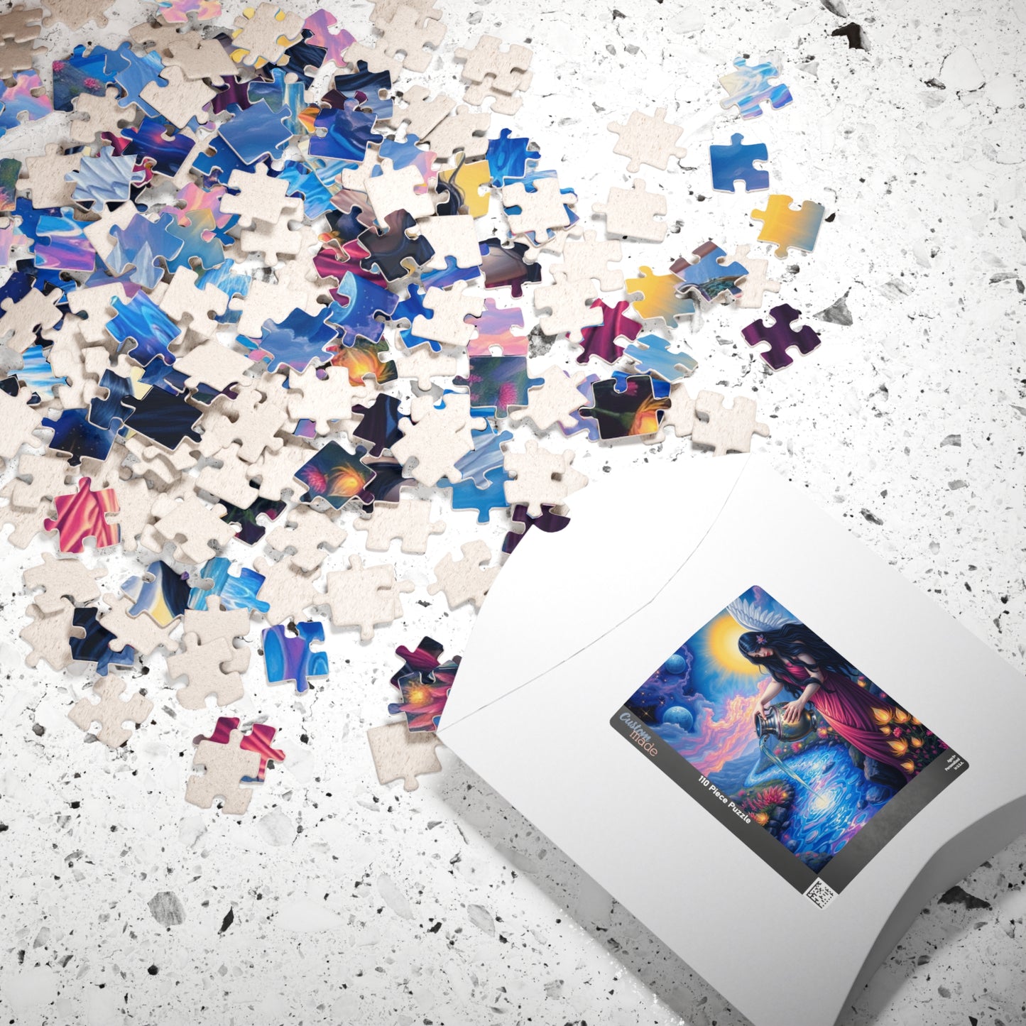Mystical Water Goddess Puzzle, Aquarius Zodiac Symbol Jigsaw Game, Gift for Friends Fantasy Lovers, Mindfulness Activity, Home Entertainment Puzzle The Puzzle Chest