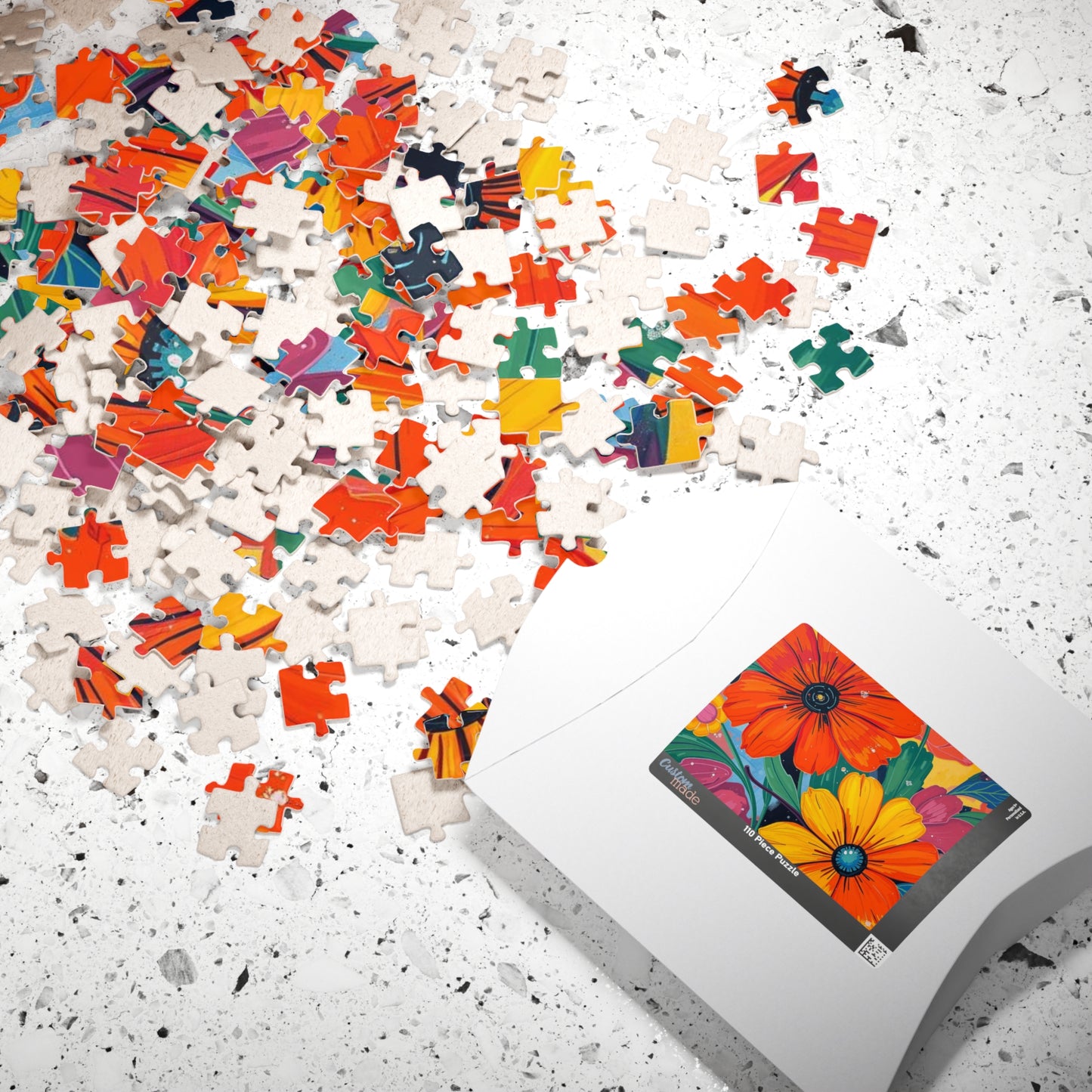 Vibrant Floral Jigsaw Puzzle, Perfect Gift for Nature Lovers, Family Fun Game Nighht, Adult Indoor Entertainment, Brain Teaser Puzzle The Puzzle Chest
