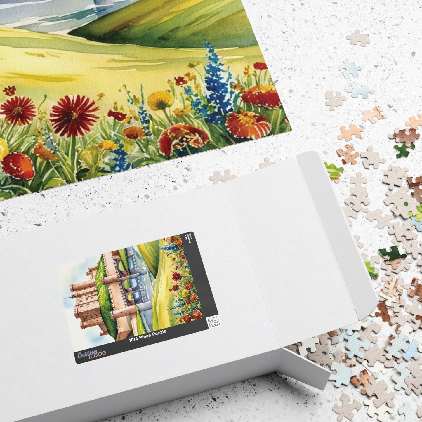 Enchanted Castle Landscape Jigsaw Puzzle, Rolling Hills and Fairytale Fortress, Ideal Gift for Medieval Art Enthusiast, Staycation Activity Puzzle The Puzzle Chest