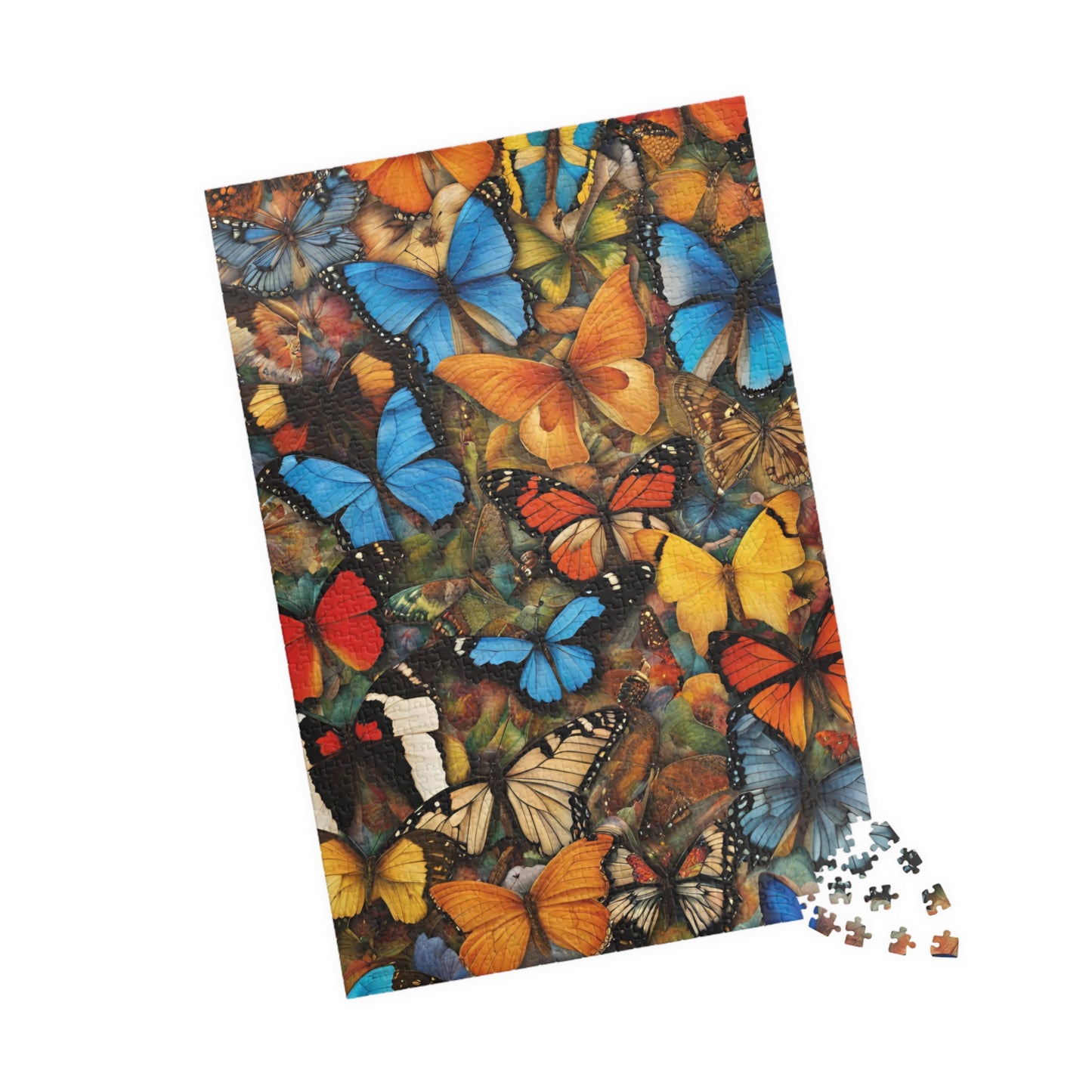 Butterfly Puzzle, Colorful Chaotic Collage Jigsaw, 252 520 1014-Piece Game, Mindfulness Activity, Gift for Nature Lover, Indoor Fun Puzzle The Puzzle Chest