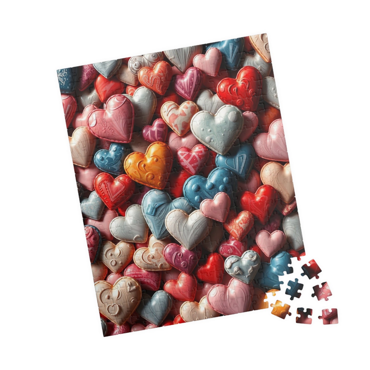 Colorful Heart Collage Puzzle, Chaotic Jigsaw, Vibrant 1014-Piece, Fun Family Activity, Mindful Hobby, Unique Gift Idea, Quiet Pastime Puzzle The Puzzle Chest