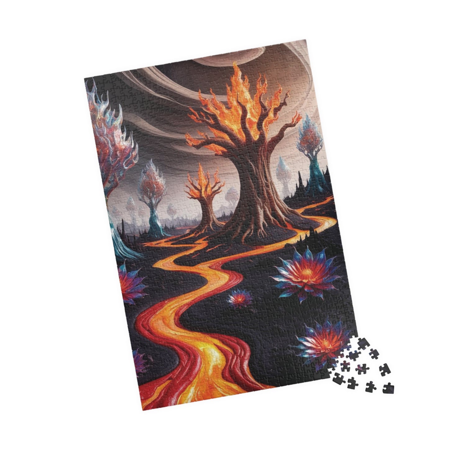 Lava Garden Puzzle, Trippy Fantasy Alien Landscape Jigsaw, Unique Surreal Art, 110 252 1014-Piece Adult Challenging Puzzle Lover Gift, Hobby Puzzle The Puzzle Chest