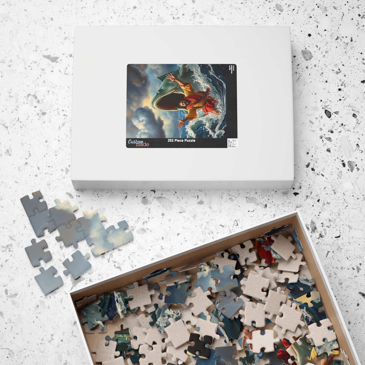 Christian Faith-Based Puzzle, Jonah and the Big Fish Epic Bible Story, Religious Jigsaw Game, Spiritual Gift for Puzzle Lover, Bible Puzzle Puzzle The Puzzle Chest