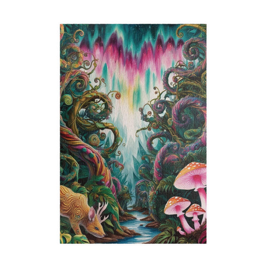 Trippy Jigsaw Puzzle, Vibrant Kaleidoscopic Jungle Scene, Relaxing Solo Game, Puzzle Enthusiasts Entertainment, Puzzling Activity for Adults 1014 pcs (Vertical) Puzzle The Puzzle Chest