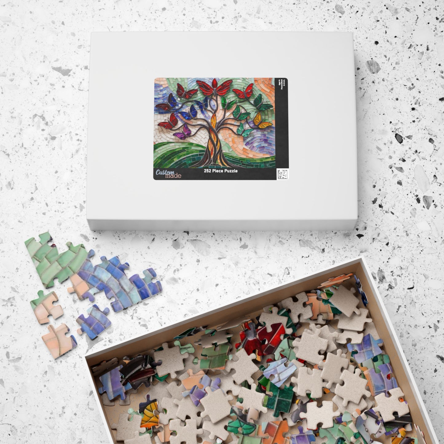 Mosaic Butterfly Tree of Life Jigsaw Puzzle Puzzle The Puzzle Chest