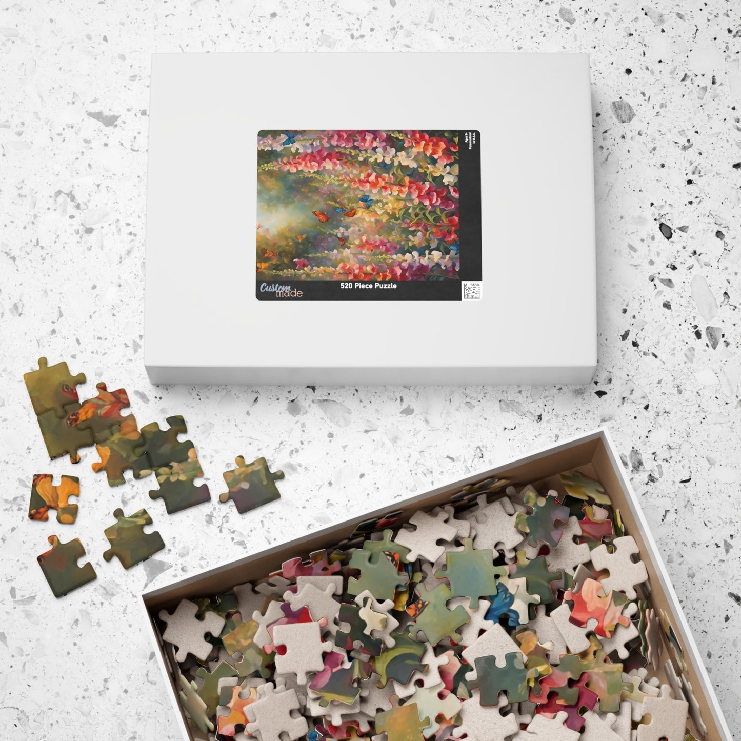 Butterfly and Snapdragon Flower Jigsaw Puzzle, Serene Floral Nature Scene, Ideal Gift for Nature Lovers, Puzzle Enthusiasts, Art Fans Puzzle The Puzzle Chest