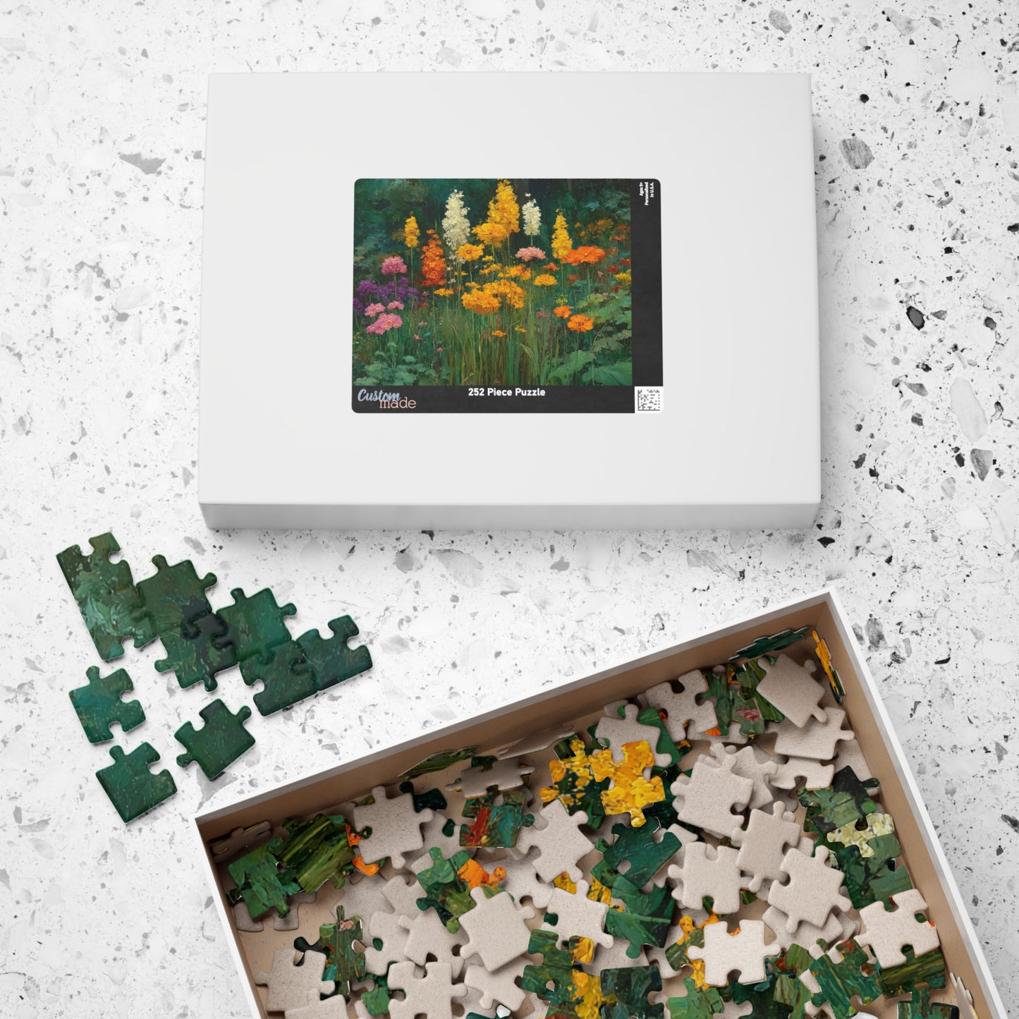 Rustic Wildflower Jigsaw Puzzle - Peaceful Meadow Floral Garden, Nature Inspired Game for Family Night, Nature Lovers, Gifts, Brain Teaser