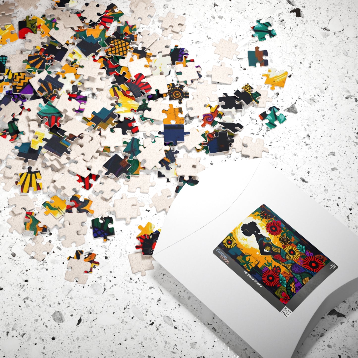 Colorful Lady Silhouette Puzzle - Black Art Inspired Jigsaw Game, Unique Afrocentric Gift for Friends, Family Game Nights, Mental Exercise Puzzle The Puzzle Chest