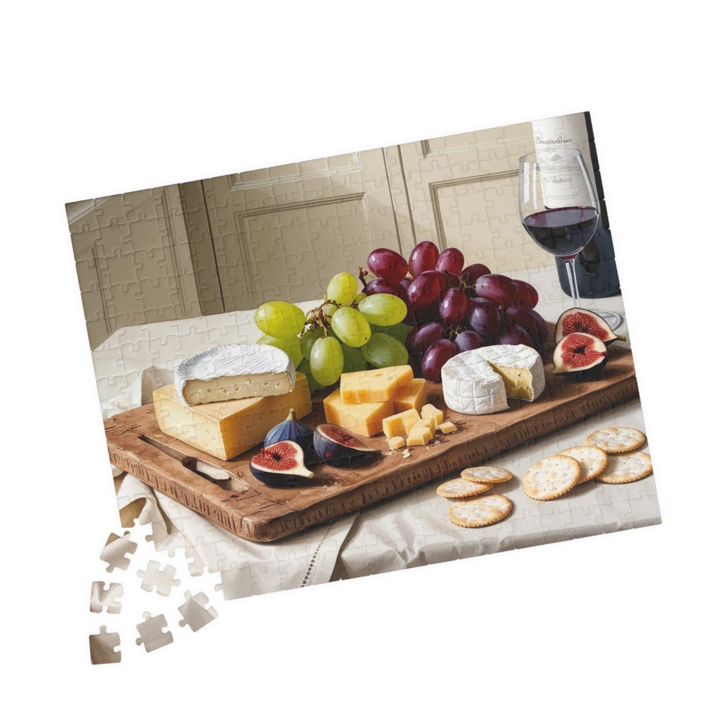 Foodie Jigsaw Puzzle - Cheese Wine Board, 110-1014 Piece Tabletop Game, Unique Kitchen Decor, Fun Family Activity, Gift for Food Lovers, Hobby Puzzle The Puzzle Chest