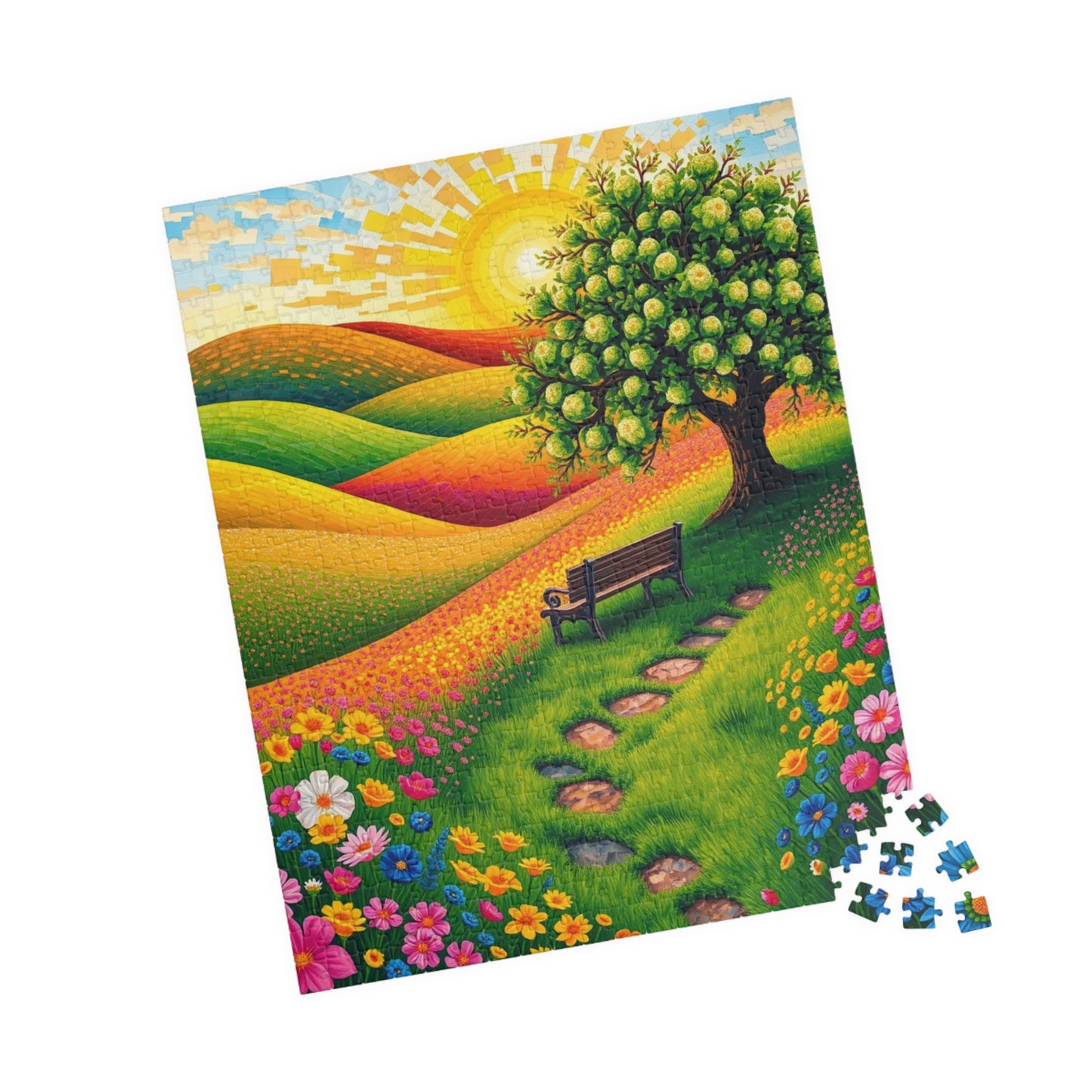 Serene Nature Mosaic Puzzle - 110, 252, 520, 1014-piece, Gift for Nature Lovers, Family Fun Activity Puzzle The Puzzle Chest
