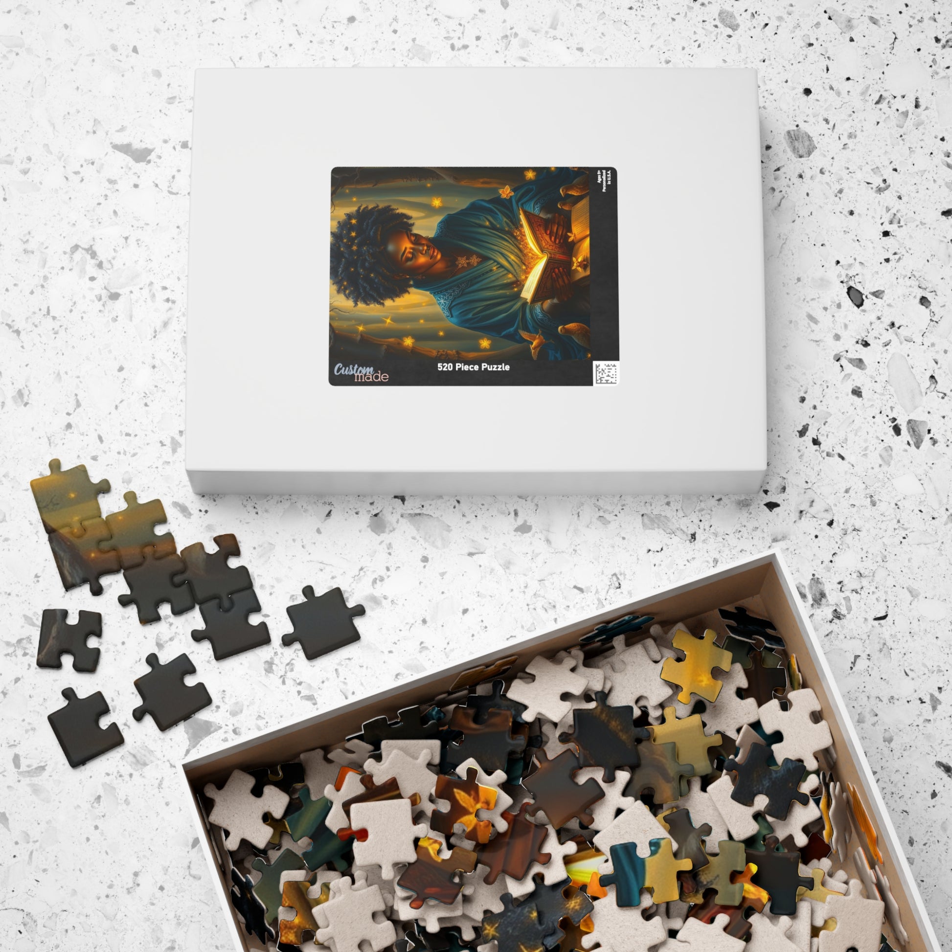 Celestial Black Woman Jigsaw Puzzle, African American Lady in Magical Forest, Negro Artwork, Unique Cultural Gift for Puzzle Lover Puzzle The Puzzle Chest